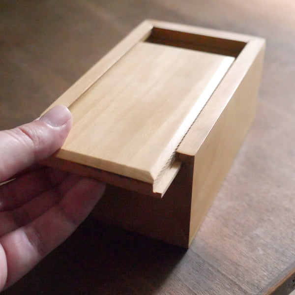 Wooden Box With Slide Lid