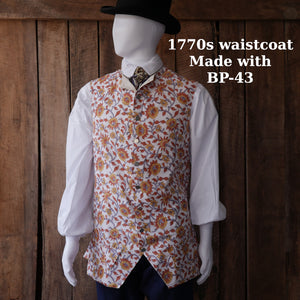 Block Printed 1770's Waistcoat