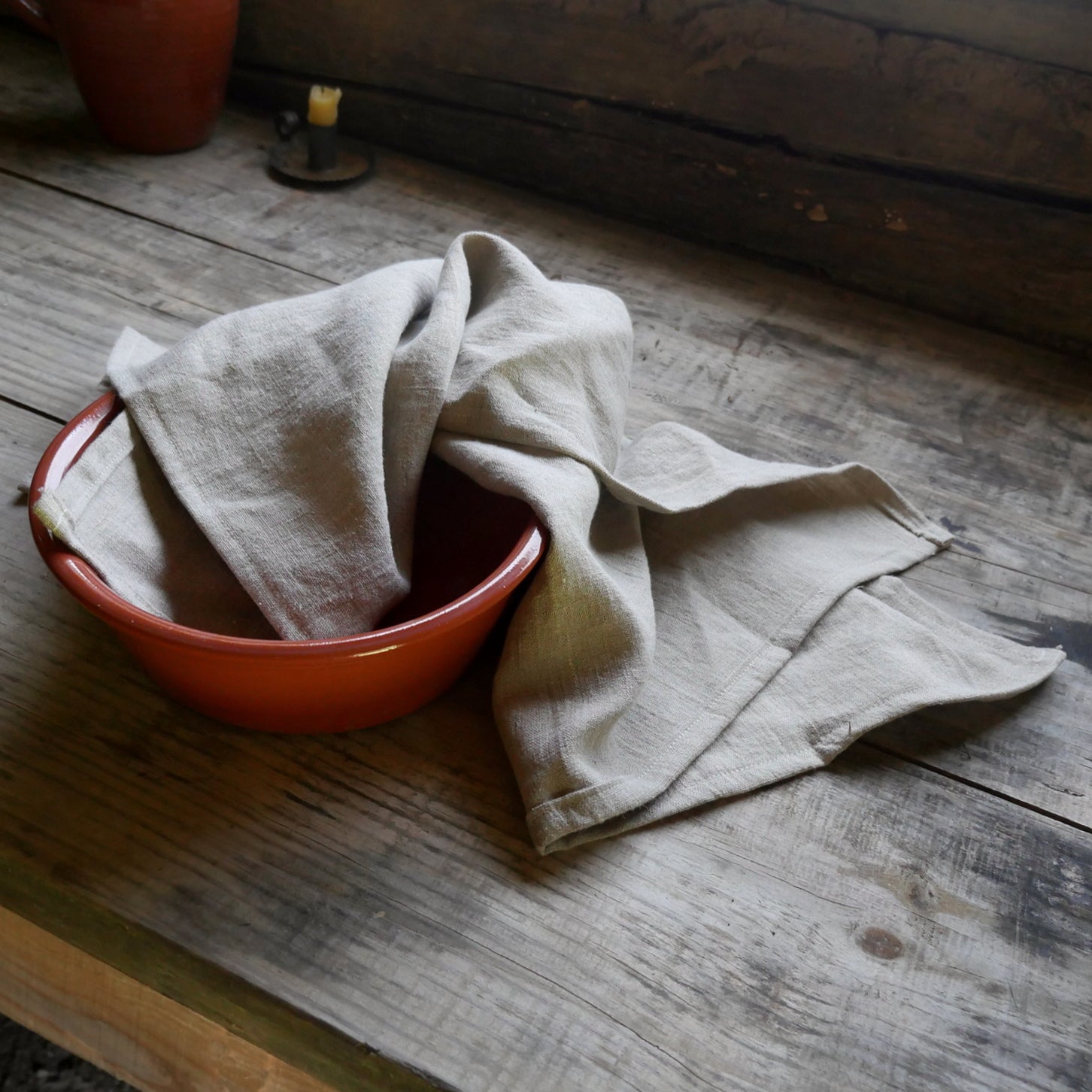 Rough Linen | Orkney Linen Tea Towel | Orchid